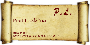 Prell Léna névjegykártya